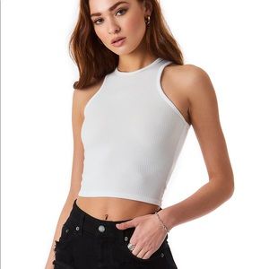 LF Racerback white tank top